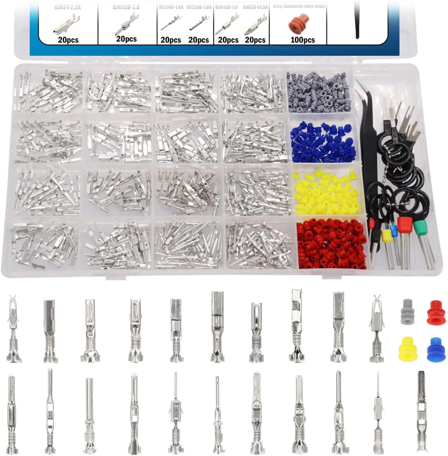 720PCSコネクタ端子除去を除去するツールカーワイヤー端子コネクタピン